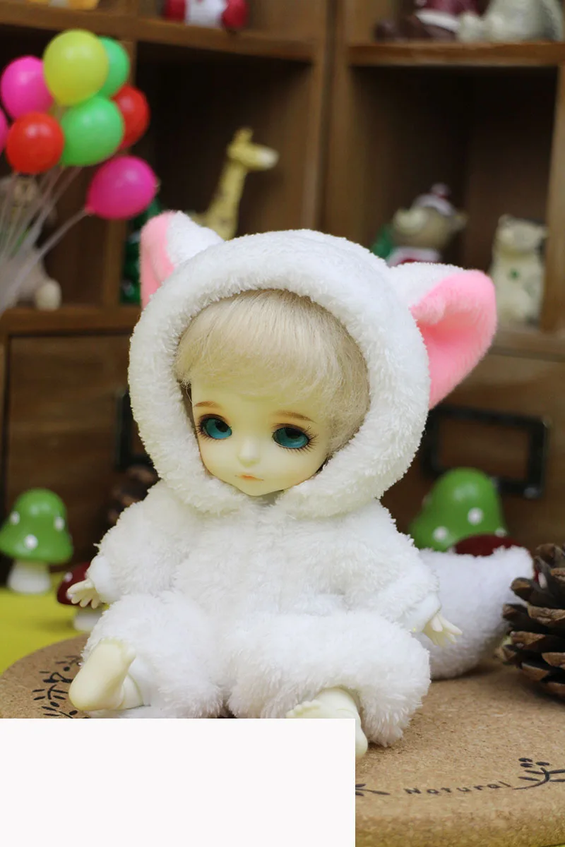 Милый Пижамный костюм животного с белой лисой для кукол BJD 1/8 AL1|Куклы| |