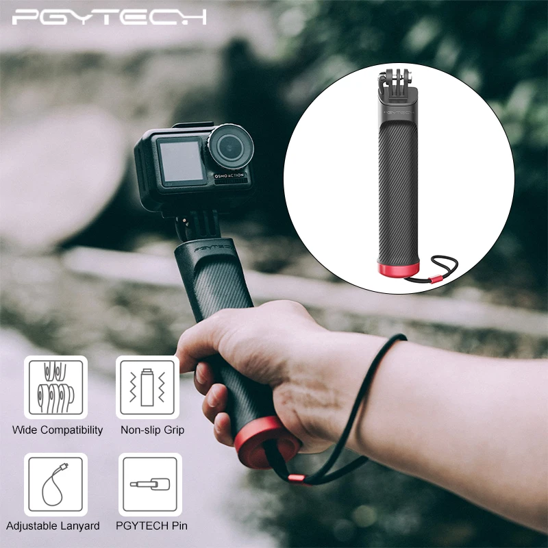 PGYTECH DJI OSMO экшн/Карманная селфи палка ручки для Go pro Hero 7 6 5/Insta360 one x/Xiao yi аксессуары