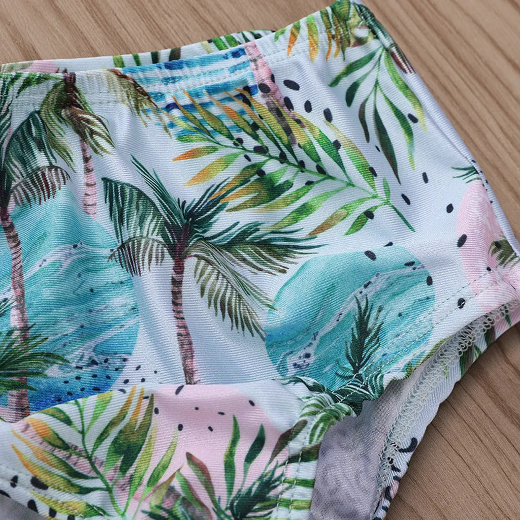 Новинка купальный костюм для девочек пляжные бикини с принтом маленьких