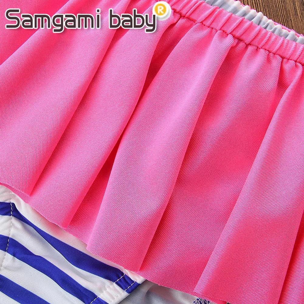 SAMGAMI пляжная одежда для малышей летняя девочек плотно прилегающий эластичный