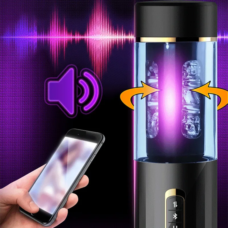 Мастурбаторы в стиле Bluetooth Автоматическое вращение голосовое взаимодействие