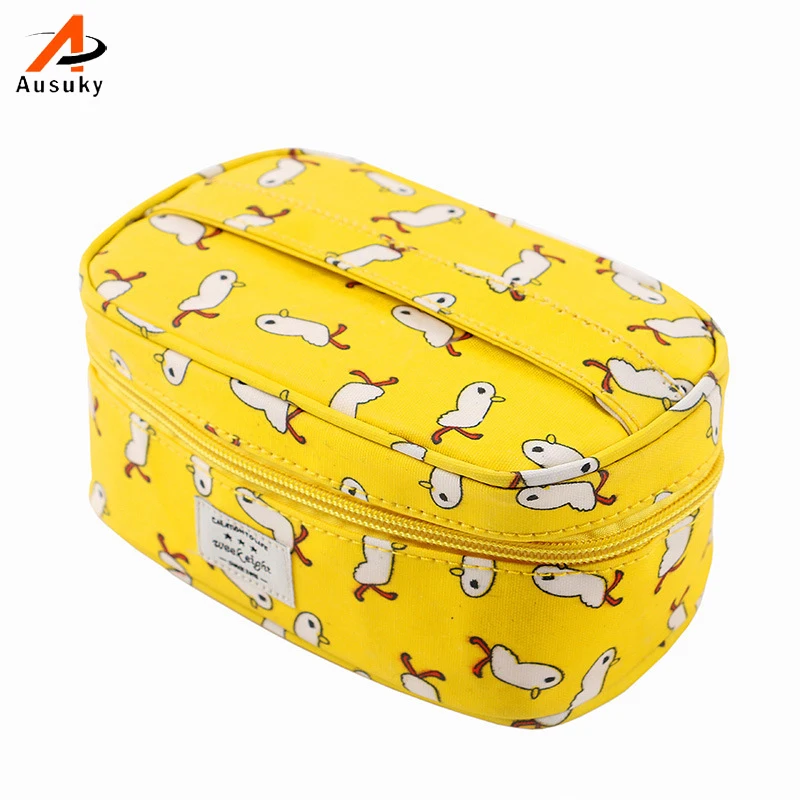 

Fashion Brand Professional Cosmetic Bag Double Sides Pouch Beauty Make Up Purse Cosmetic Cases Jewelry Storage Bags 15