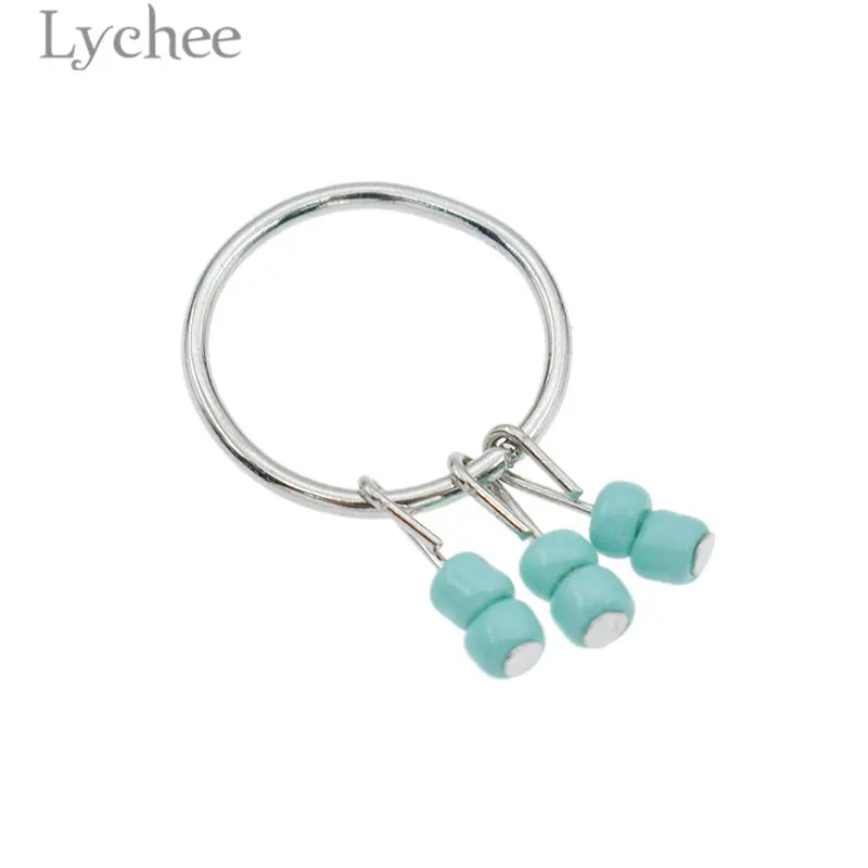 Lychee модный сплав Снежинка монета бусины для женщин дреды зажимы набор круг коса