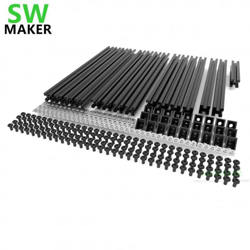 Полностью черный/Серебряный Hypercube 3D принтер Экструзионная металлическая рамка и