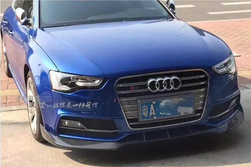 Для A5 автомобильный бампер из углеродного волокна диффузор спойлер губы+ Автомобильная боковая юбка+ Автомобильный спойлер Подходит для Audi A5 S5 RS5