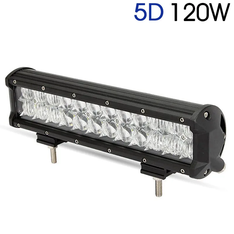 12 inch 120W ATV UTV 4X4 offroad truck lighting waterproof two rows 5D LED light bar work 12V 24V | Автомобили и мотоциклы
