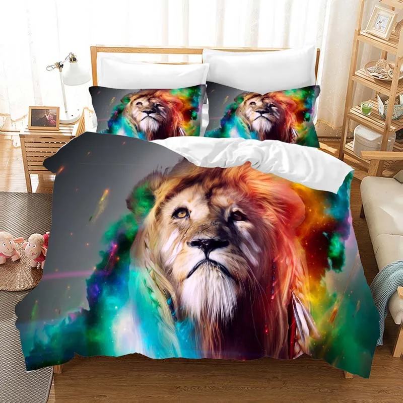 Король Лев Simba 3d комплект постельного белья, пододеяльник, постельное белье, Комплект постельного белья, одеяло, Комплект постельного белья s, постельное белье(без простыни - Цвет: 4