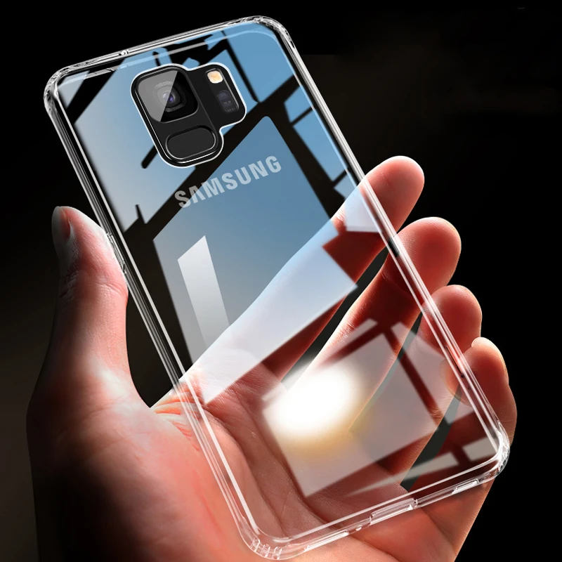 Прозрачный Ультратонкий Прозрачный чехол для samsung Galaxy S10 E S8 S9 плюс S6 S7 Edge Note 4 5 8 9 A6 A7 A8 A10 A30 A50 жесткий чехол из ПК для телефона - Цвет: Прозрачный