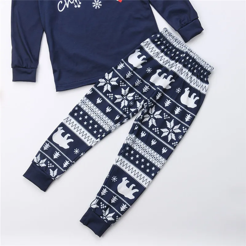 Autumn Winter Family Matching Outfits Dad Mom Kid Baby Christmas Nightwear Sleepwear Pajamas Casual Loose Plus Size Clothing Set | Мать и