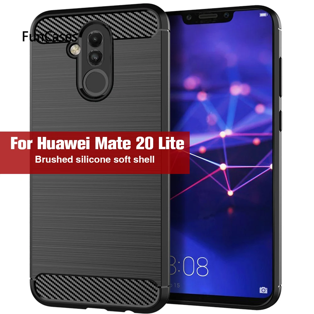 Чехол для huawei P Smart 2019 силиконовый мягкий чехол из углеродного волокна mate 20 Lite Pro P20