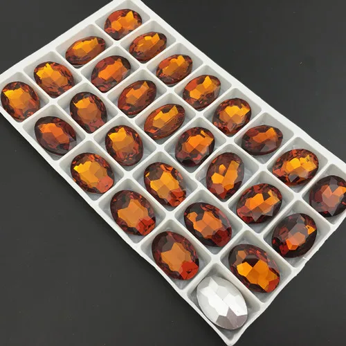 red coffee Овальные Стразы 4x6,6x8,8x10,10x14,13x18,18x25,20x30 мм все Цвета Pointback стеклянные прозрачные кристаллы DIY одежды пошив одежды - Цвет: red coffee