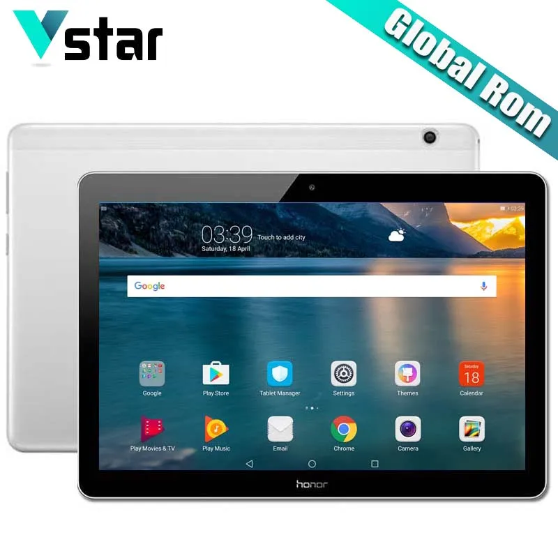 Huawei Honor MediaPad T3 10, планшет Honor play с глобальной ПЗУ, 2, 9,6 дюйма, планшет с функцией телефонных звонков, ПК SnapDragon 425, четырехъядерный процессор, Android 7,0, 5 Мп