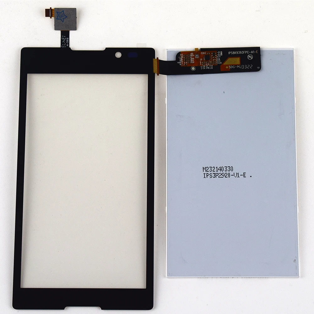 Черный/белый для Sony Xperia C S39h C2304 C2305 сенсорный экран дигитайзер панель Стекло