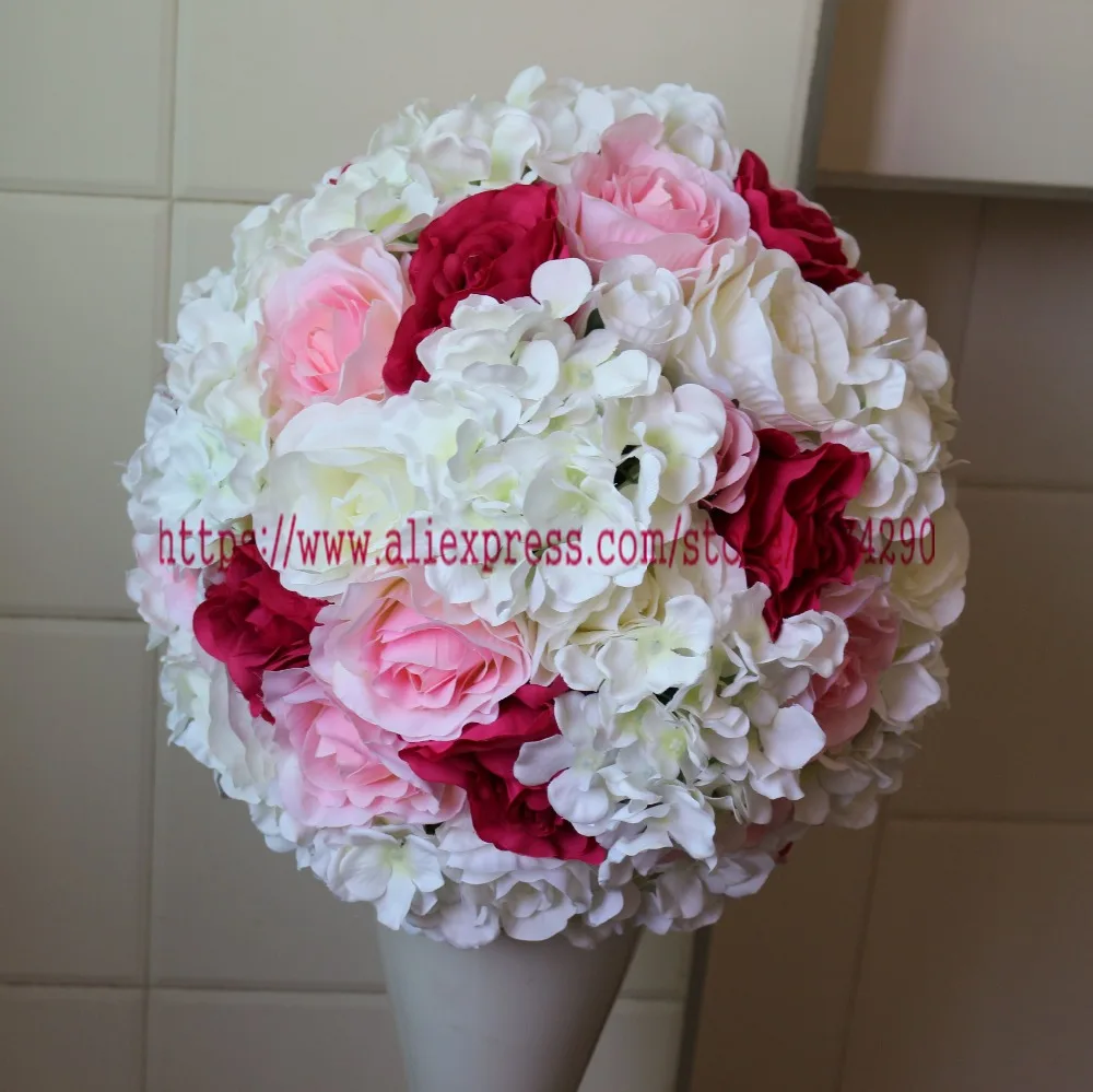 30 см 10 шт./лот искусственный шелк роза гортензия свадебное украшение целующийся