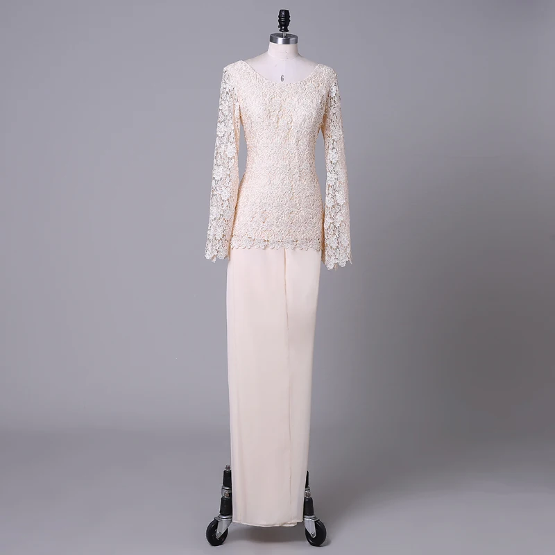 2017 Elegant Mother of Bride Dress Ivory Lace Top+Trousers Set Formal Gown Women Clothing Two Pieces Groom | Свадьбы и торжества