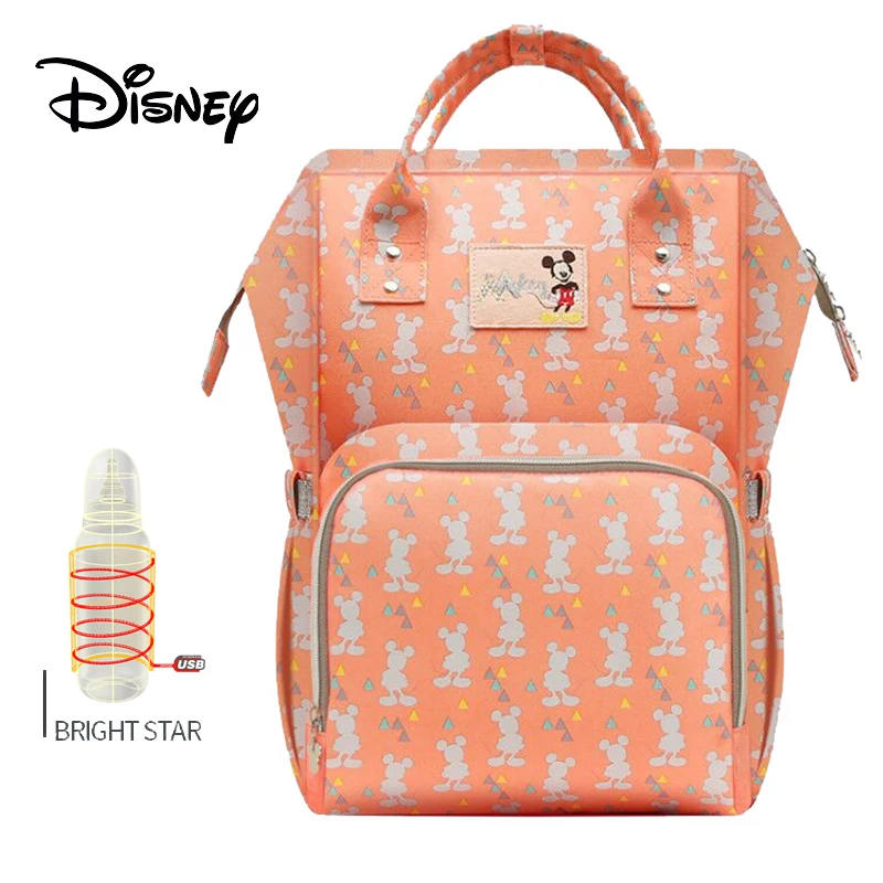 Disney бутылочки для кормления Изоляционные сумки USB Ткань Оксфорд сумка для хранения подгузников рюкзак водонепроницаемая сумка большая емкость Сумки для подгузников - Цвет: 14