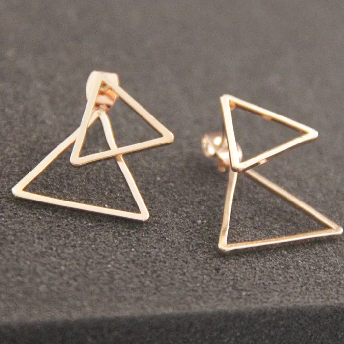 

New minimalist copper qualitative geometric triangle fission ms wear earrings earrings 2016 design