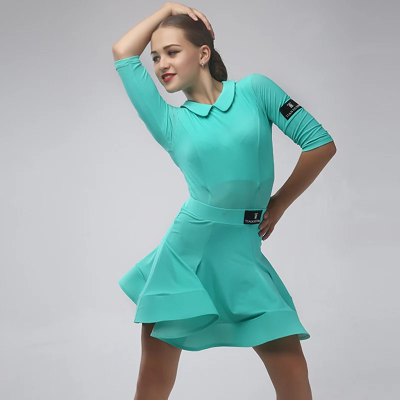 Латинское платье для девочек танцев танцевальные костюмы детское латинских