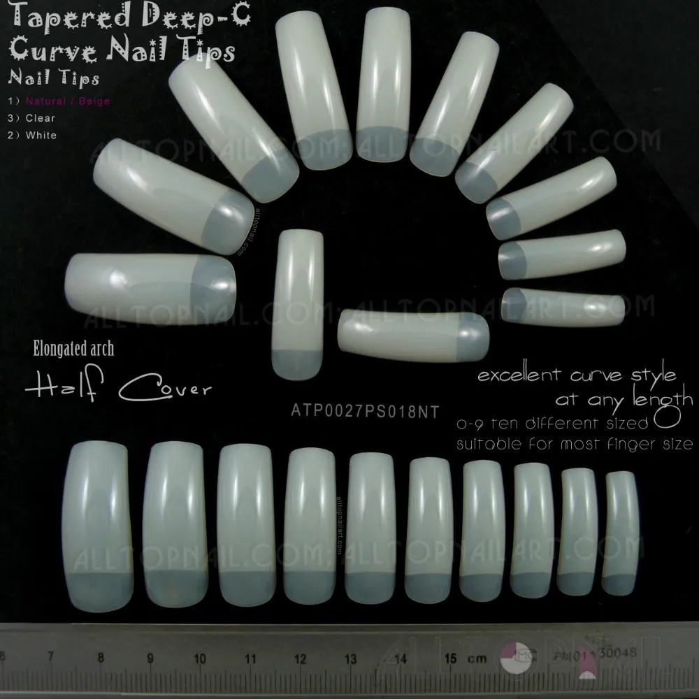 Накладные ногти 20000x Deep-C накладные конические натуральные для салона красоты