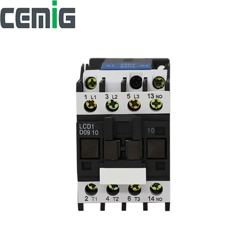 

LCD1 D09 10 Contactor 9A 50/60Hz AC24V AC36V AC110V AC220V AC380V 35mm DIN Rail