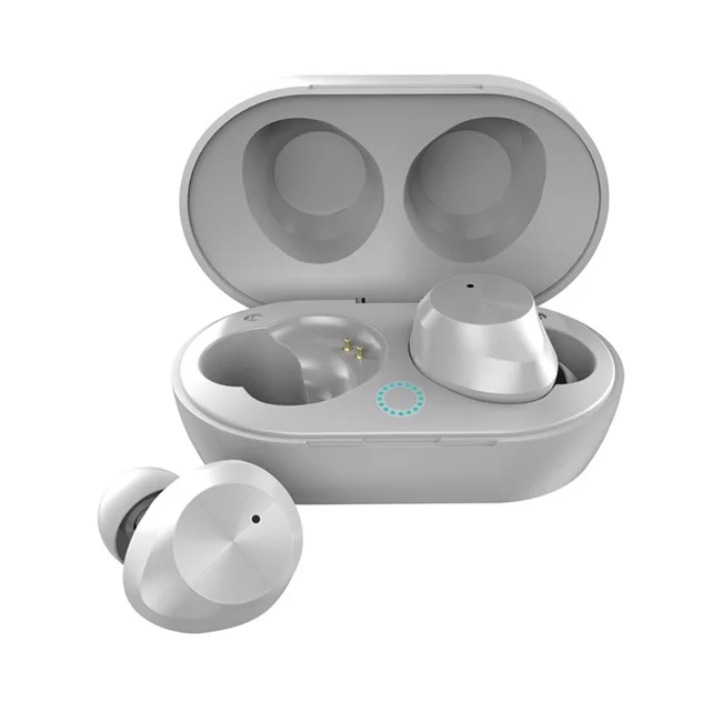 White Мини Bluetooth V5.0 Наушники Беспроводные спортивные наушники стерео бас гарнитура с двойной микрофон для телефонов - Цвет: White