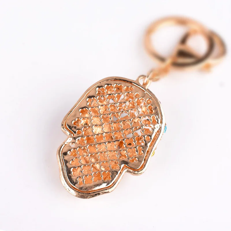 

New Arrival Creative Crystal Rhinestone Skeleton Keychains Exquisite Key Chain Car keyrings Fashion Key Ring Holder