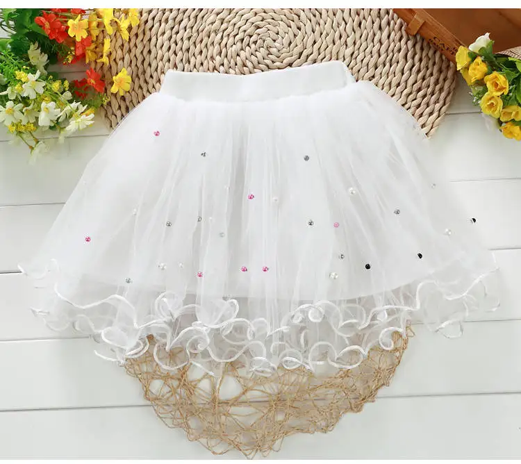Girls Skirts Wild Treasure Children's Fluffy Skirt Kids Princess Dance Short Summer 2019 Toddler Lovely Pearl | Мать и ребенок