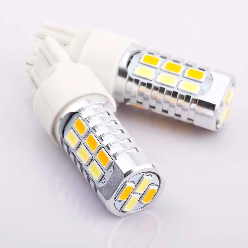 2 шт./лот T20 7443 7444NA 7443ST 7443LL суперъяркие 22 5630SMD Двухцветные светодиодные сигнальные