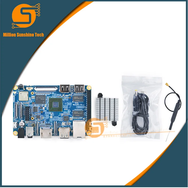 NanoPC T3 Plus Development Demo Board, S5P6818 Cortex-A53 1,4 ГГц+ 2 Гб DDR3+ 16 Гб eMMC, поддержка uboot/Android/Debianv