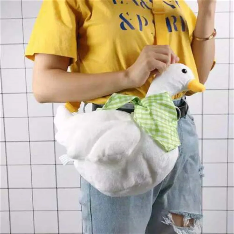 Новинка 2019 стильный плюшевый Кошелек на утином пуху сумка через плечо в форме