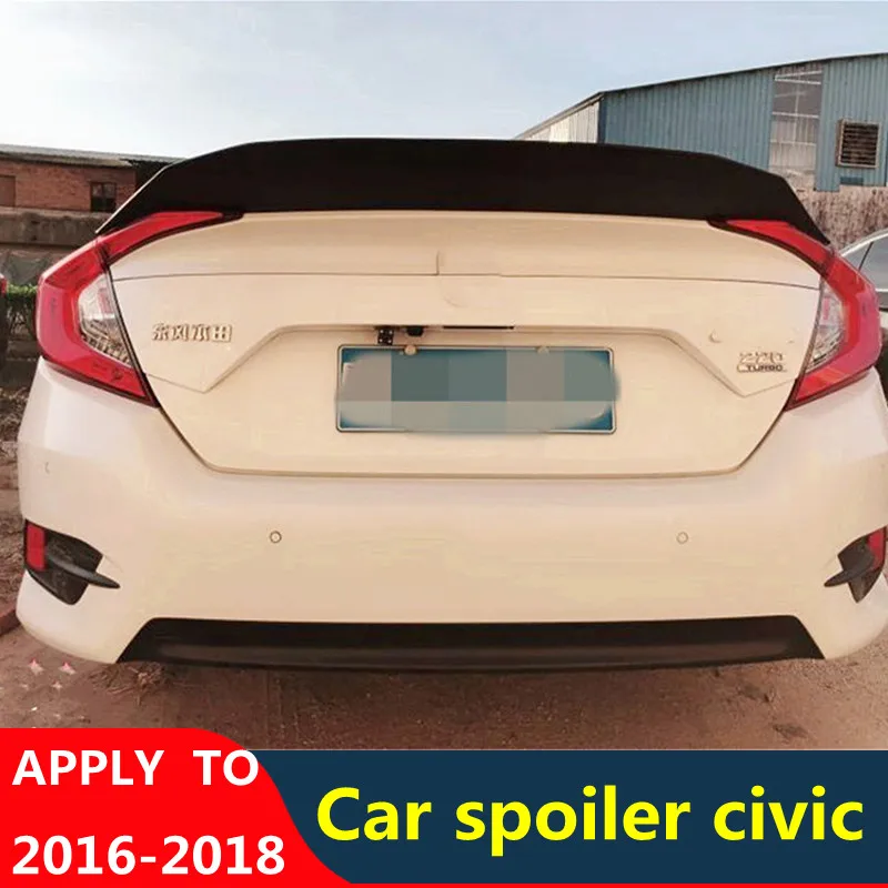 Автомобильный спойлер для Honda Civic задний из ABS материала с фиксированным крылом