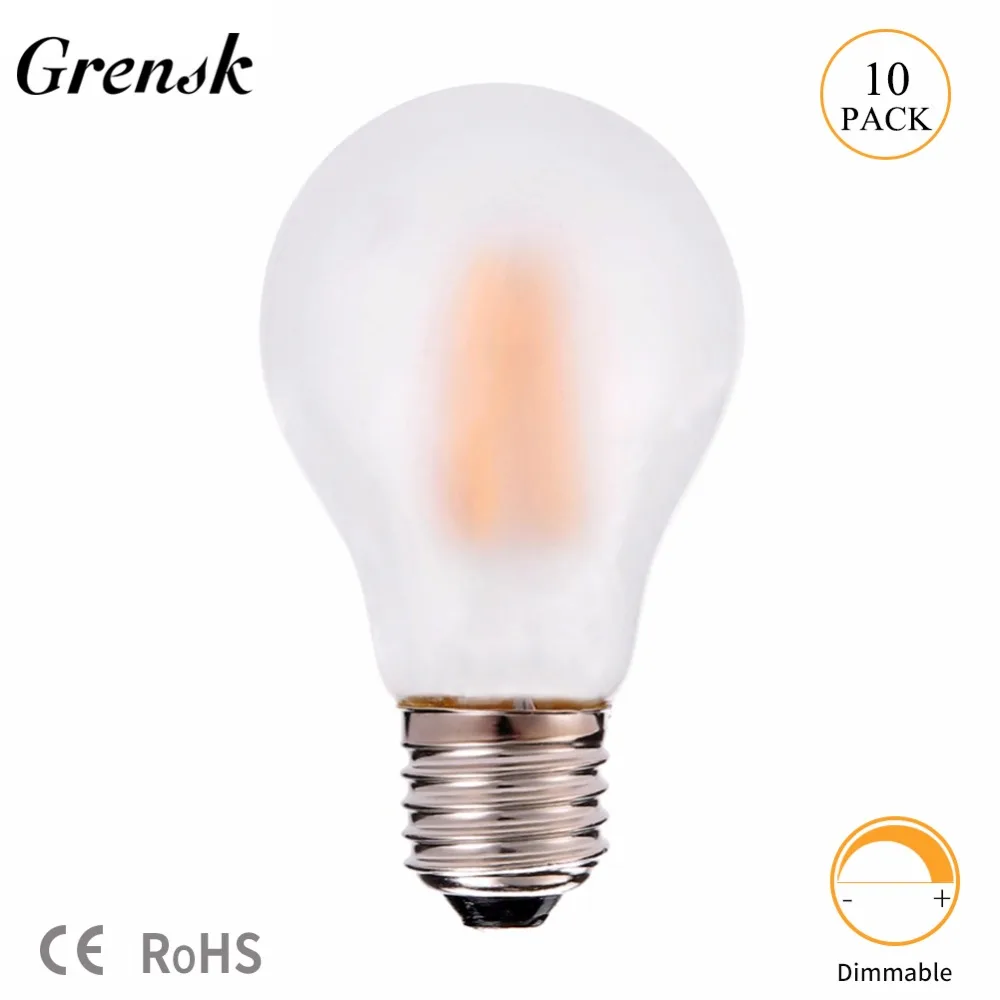 Светодиодный светильник Grensk A19 с матовым шаром 8 Вт винтажный светодиодный