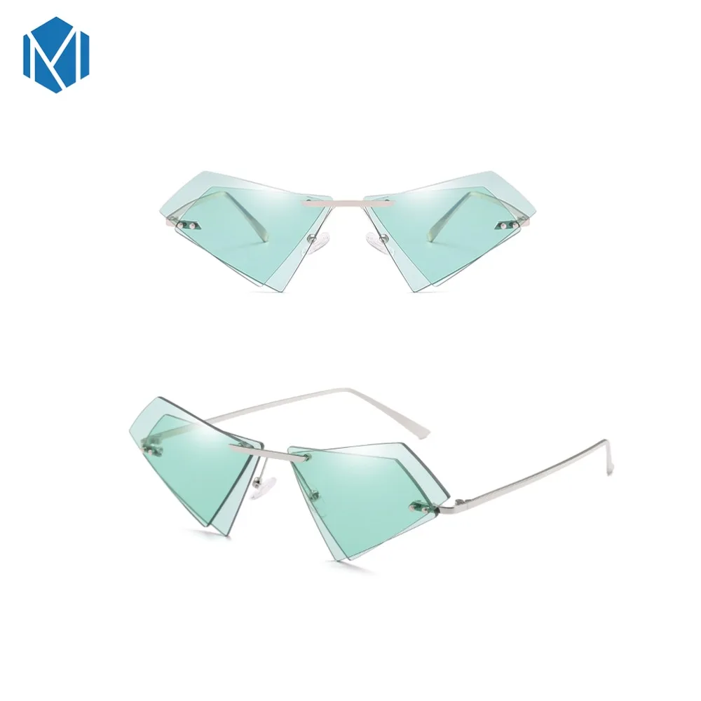 Новинка солнцезащитные очки с двойными линзами женские модные неправильной