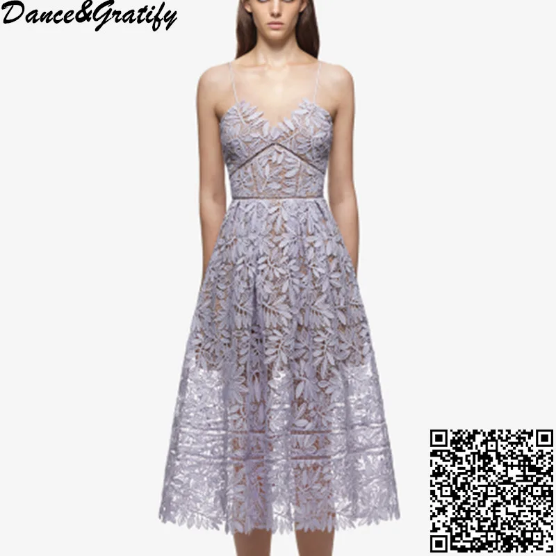 Платье кружевное вязаное крючком с V-образным вырезом | Женская одежда