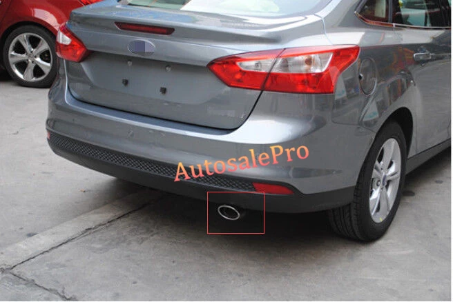 Задняя выхлопная труба глушитель накладка трубы хром 1 шт. для Ford Focus 3 2012 2013