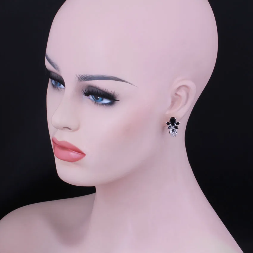 Серебряные серьги-кольца с фианитом V0909