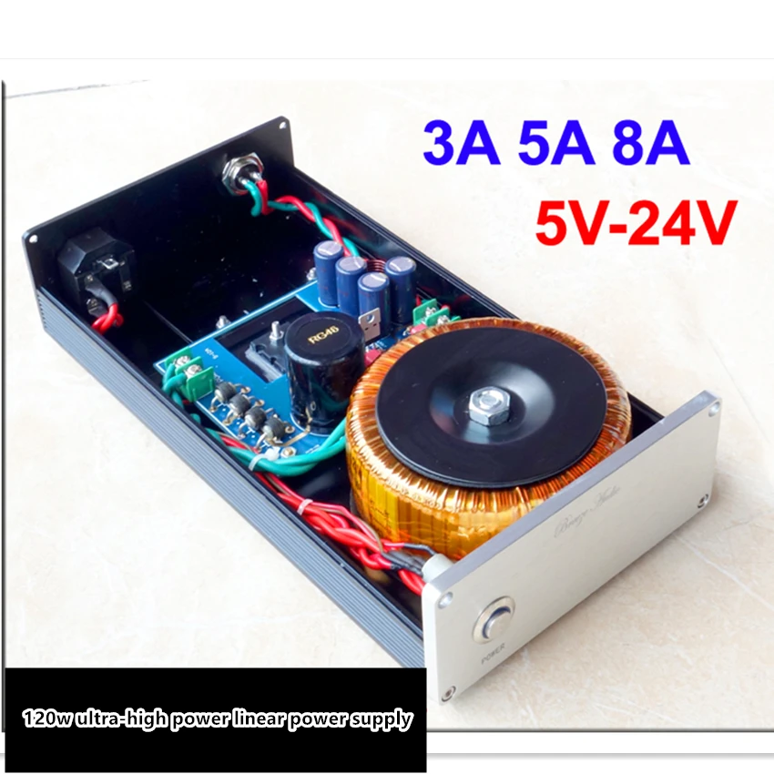 Обеспечить DIY пользовательское напряжение 120 Вт DC линейный Регулируемый источник питания DC Выход 5 в 12 В 24 В напряжение дополнительный точный источник питания