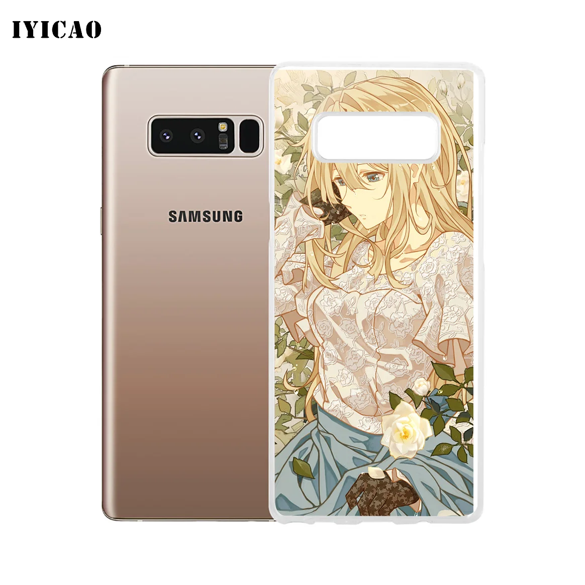 IYICAO фиолетовый мягкий силиконовый чехол для телефона Evergarden Samsung A5 A6 Plus A7 A8 A9 J3 J5 J7