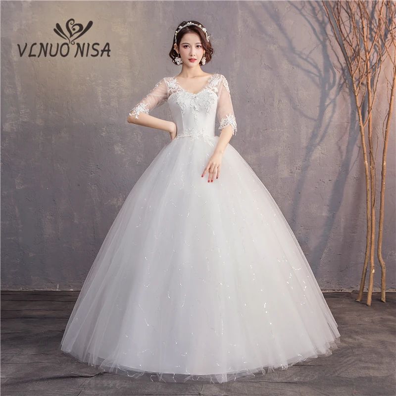 Новинка 2019 элегантное белое красное свадебное платье сексуальное с V-образным