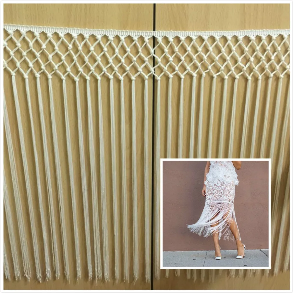 2 ярда/партия искусственная ткань 50 см|lace trim|lace tassel fringelace |