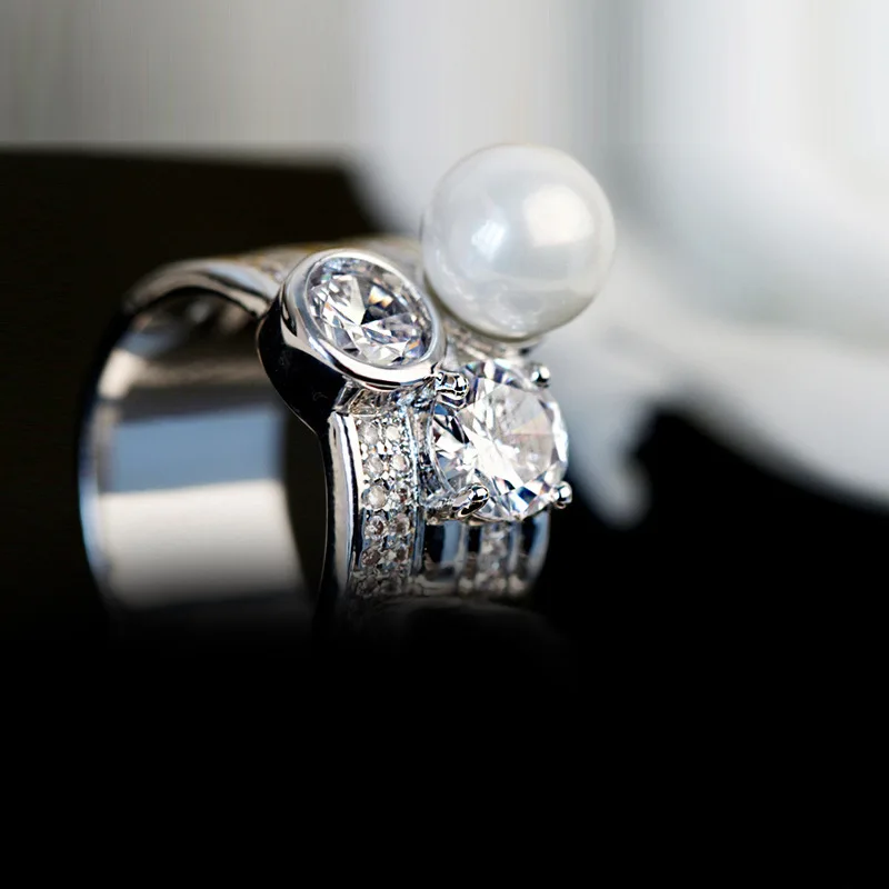 Женские кольца из серебра 925 пробы с пресноводным жемчугом 10 11 мм|ring for|rings for womenring