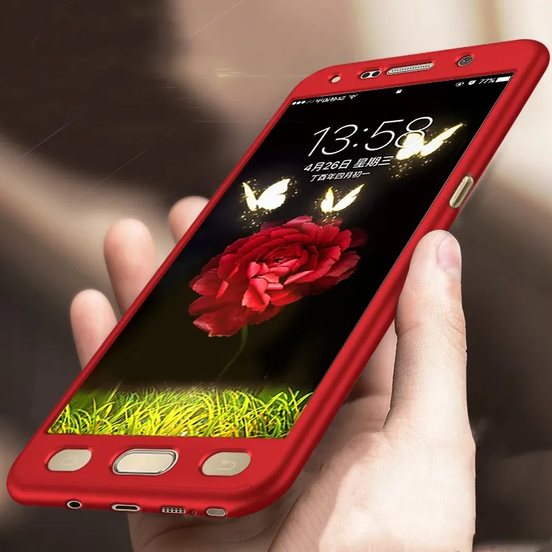 Beira 360 Phone Case For Samsung Galaxy Note 2 N7100 Note3 4 5 Full Body Coverage Back Cover Couqe+Glass Film Fundas |