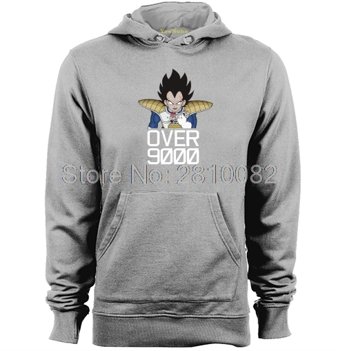 Vegeta Goku It's Over 9000 Dragon Ball Z Mens & Womens Anime Hoodies Sweatshirts Мужская одежда