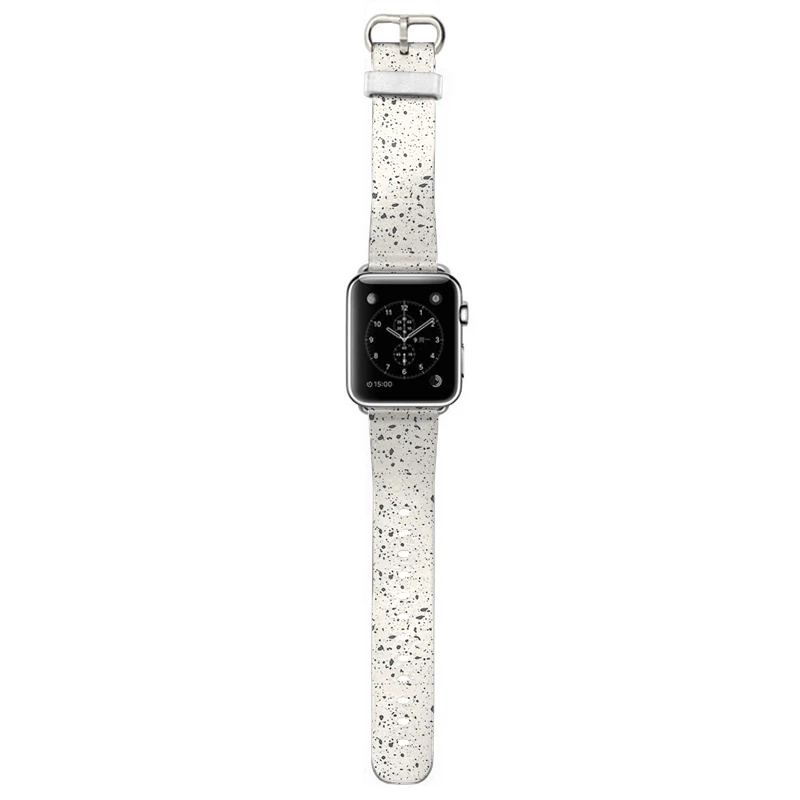 point Модные брендовые часы из телячьей кожи 38/40/42/44для Apple Watch для женщин Iwatch ремешок для часов браслеты для пояса белый - Цвет ремешка: point