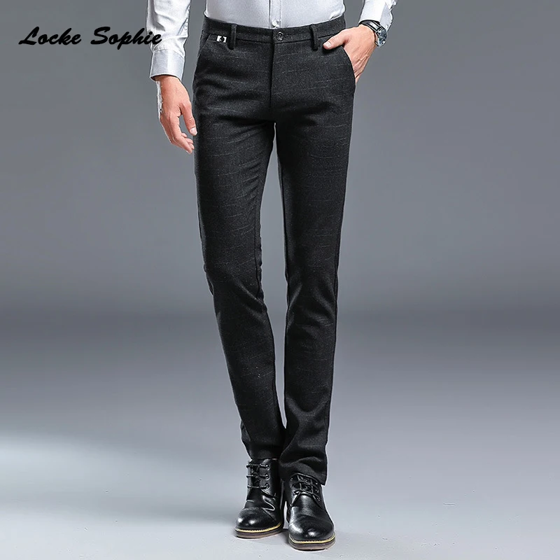 Мужские брюки-карандаши с высокой талией больших размеров 2019 осенние хлопковые