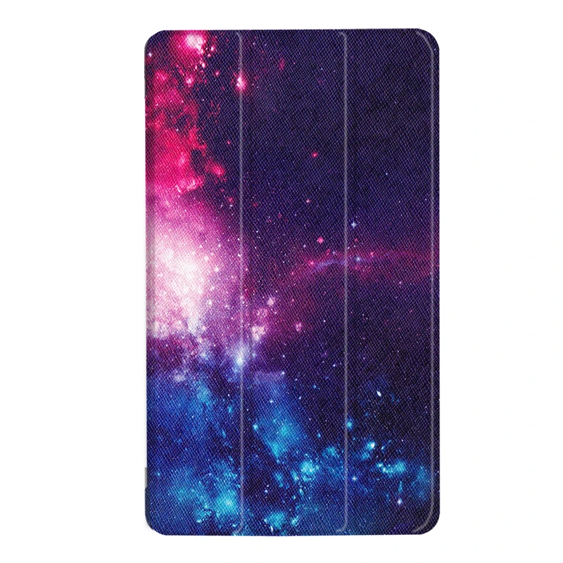 yu zhou ying he xi Тонкий магнитный складной PU чехол для lenovo Tab4 tab 4 8 plus tb-8704x TB-8704F чехол для планшета Для lenovo Tab 4 8 plus чехол - Цвет: yu zhou ying he xi