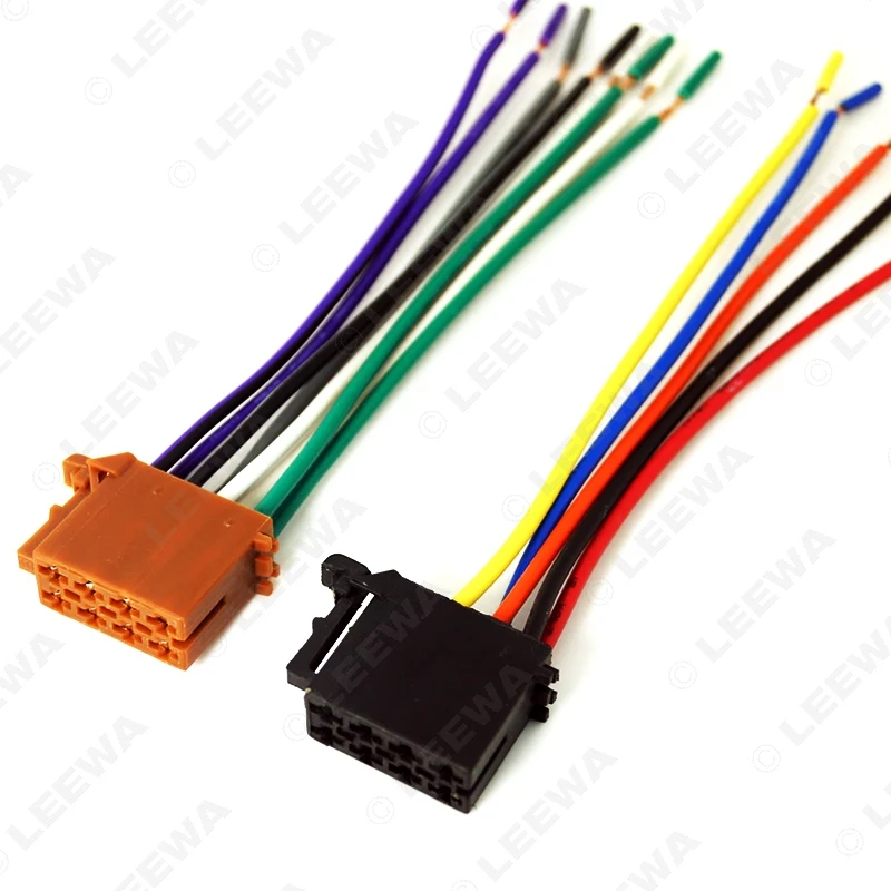 Универсальный Мужской жгут проводов LEEWA автомобильный стереоадаптер с разъемом