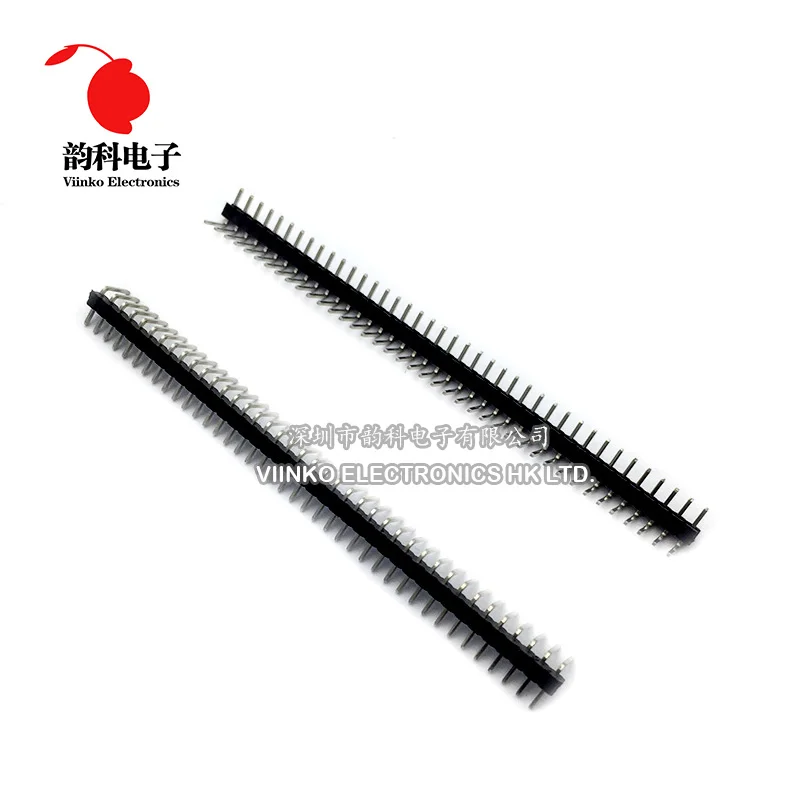 

200pcs 2mm 40 Pin Male Single Row Pin Header Strip pin header Right Angle