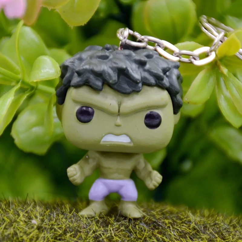 Игрушки Marvel FUNKO 4 шт./компл. железный человек Человек-паук Халк брелок Дэдпул ПВХ