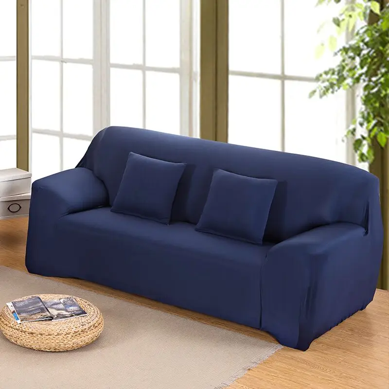 Blue two seat 1/2/3/4 местный эластичные чехлы для диванов диван-кровать, дешевая хлопковая диванных чехлов для Гостиная диван Чехол для дивана - Цвет: Blue two seat